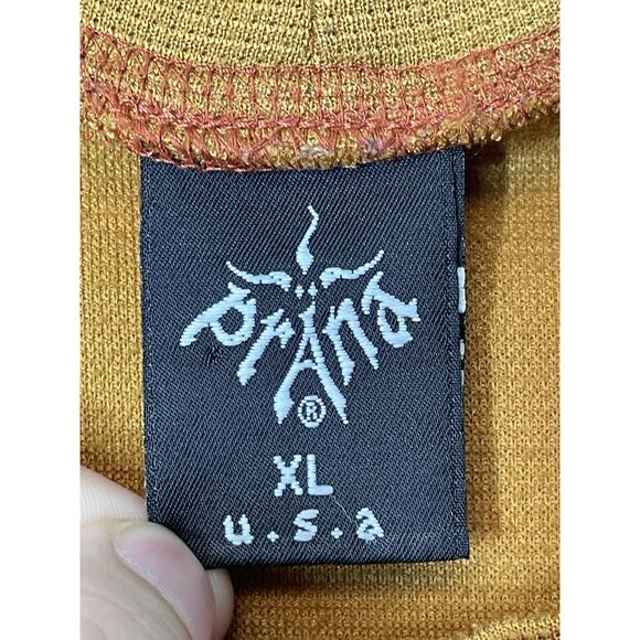 Prana Shirt Mens XL Brown Orange Performance Outdoor Athletic Polyester USA - Picture 6 of 8